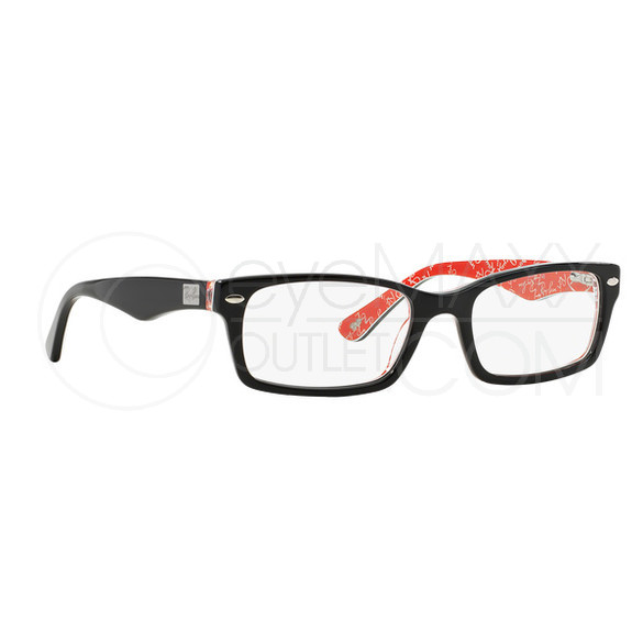 Ray Ban RX5206 54 TOP BLACK ON TEXTURE RED 2479 eyeglasses eyeMAXXoutlet